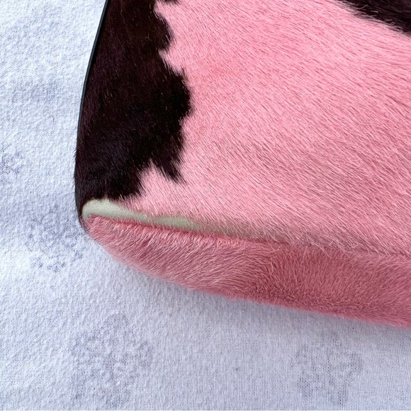 Pink cow print pony hair bag - Picture 3 of 8
